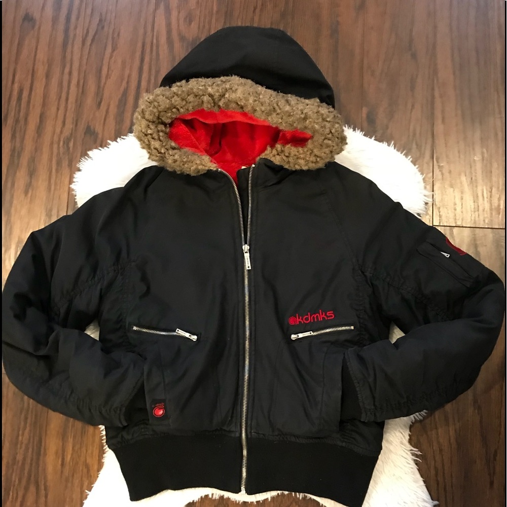Bomber Style Winter Coat Ladies Size Large